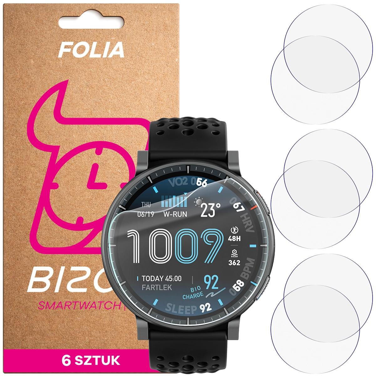 Folia hydrożelowa Bizon Watch Film HydroFlex dla Amazfit Active Max