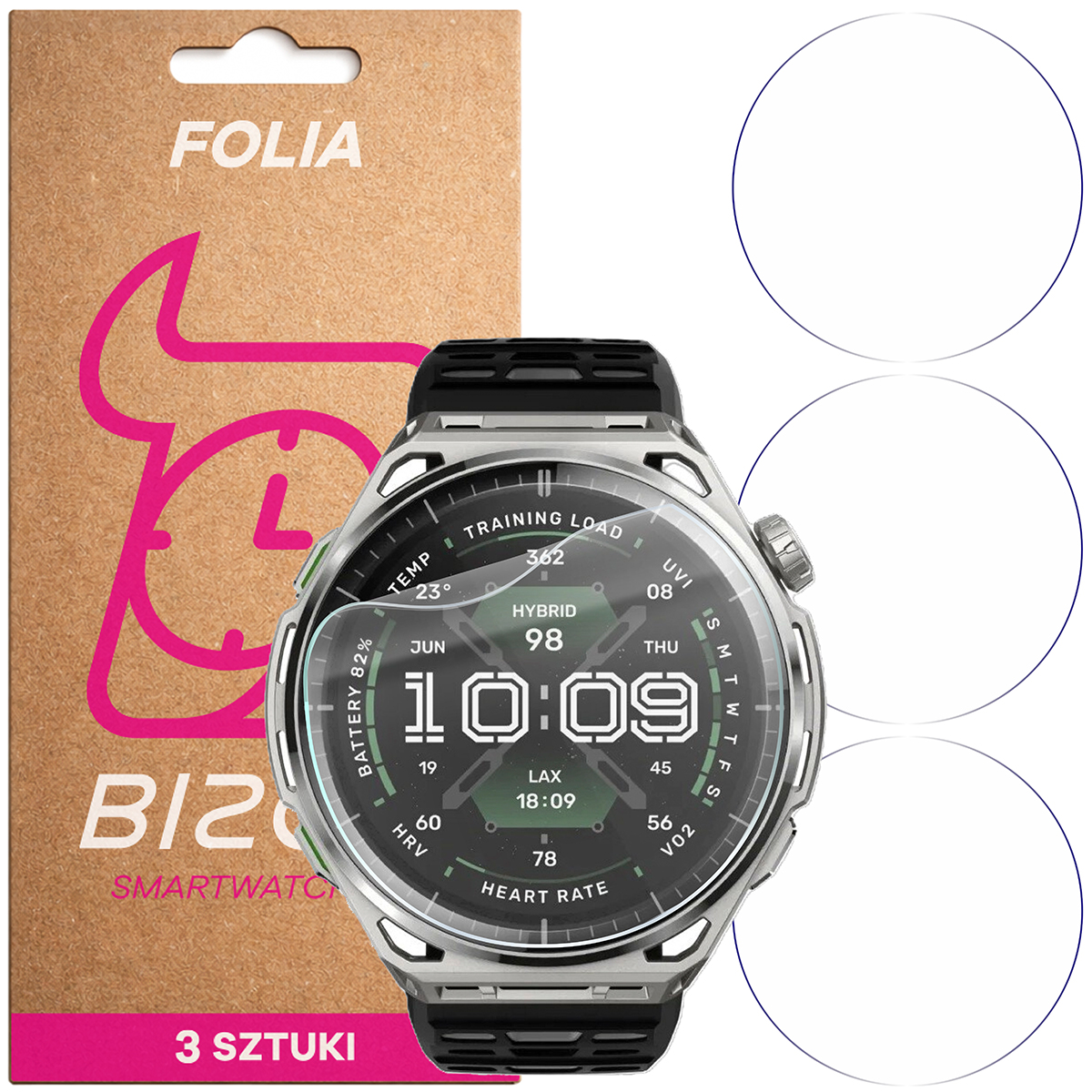 Folia hydrożelowa Bizon Watch Film HydroFlex dla Amazfit Balance 3