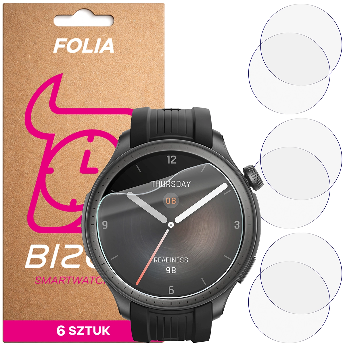 Folia hydrożelowa Bizon Watch Film HydroFlex dla Amazfit Balance