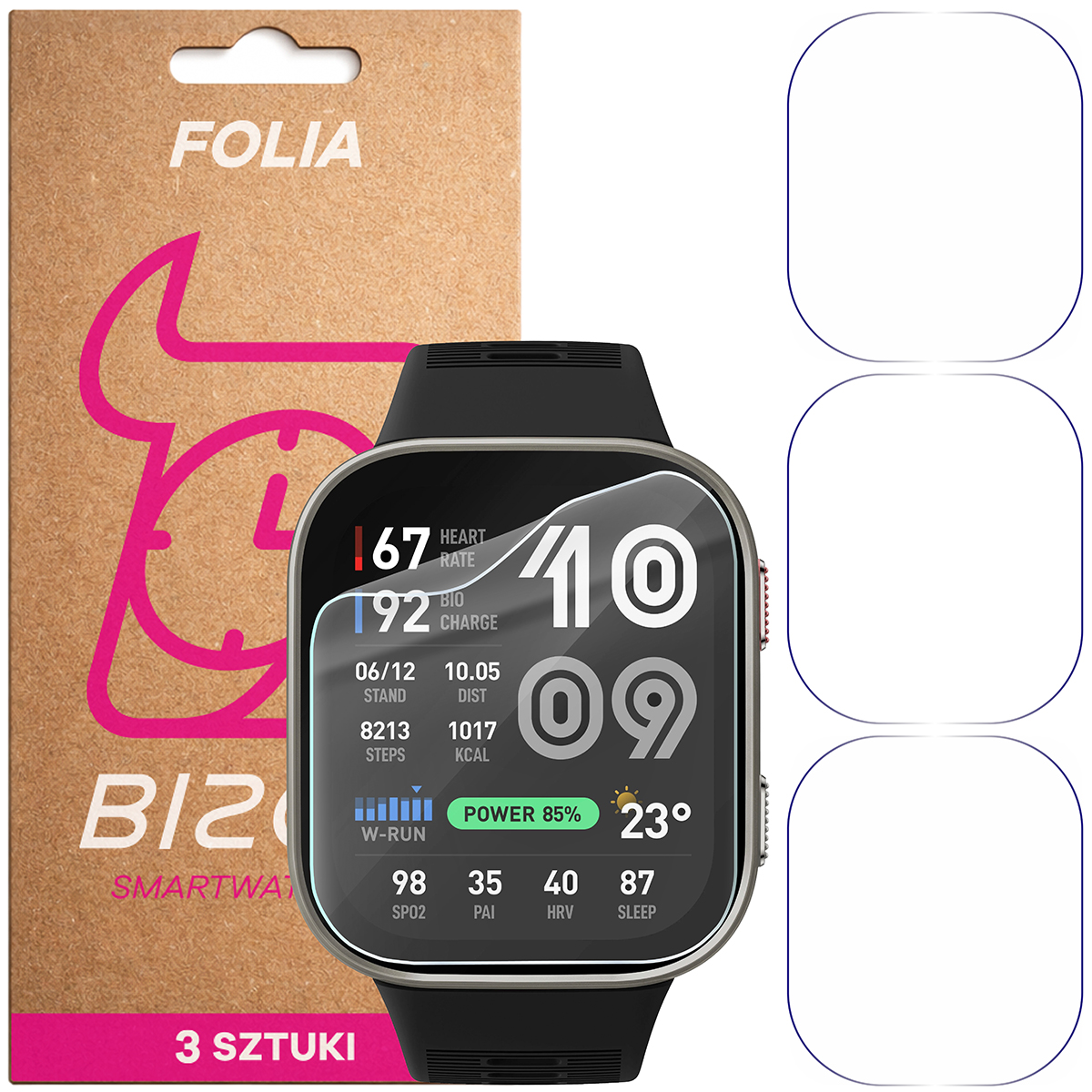 Folia hydrożelowa Bizon Watch Film HydroFlex dla Amazfit Bip Max