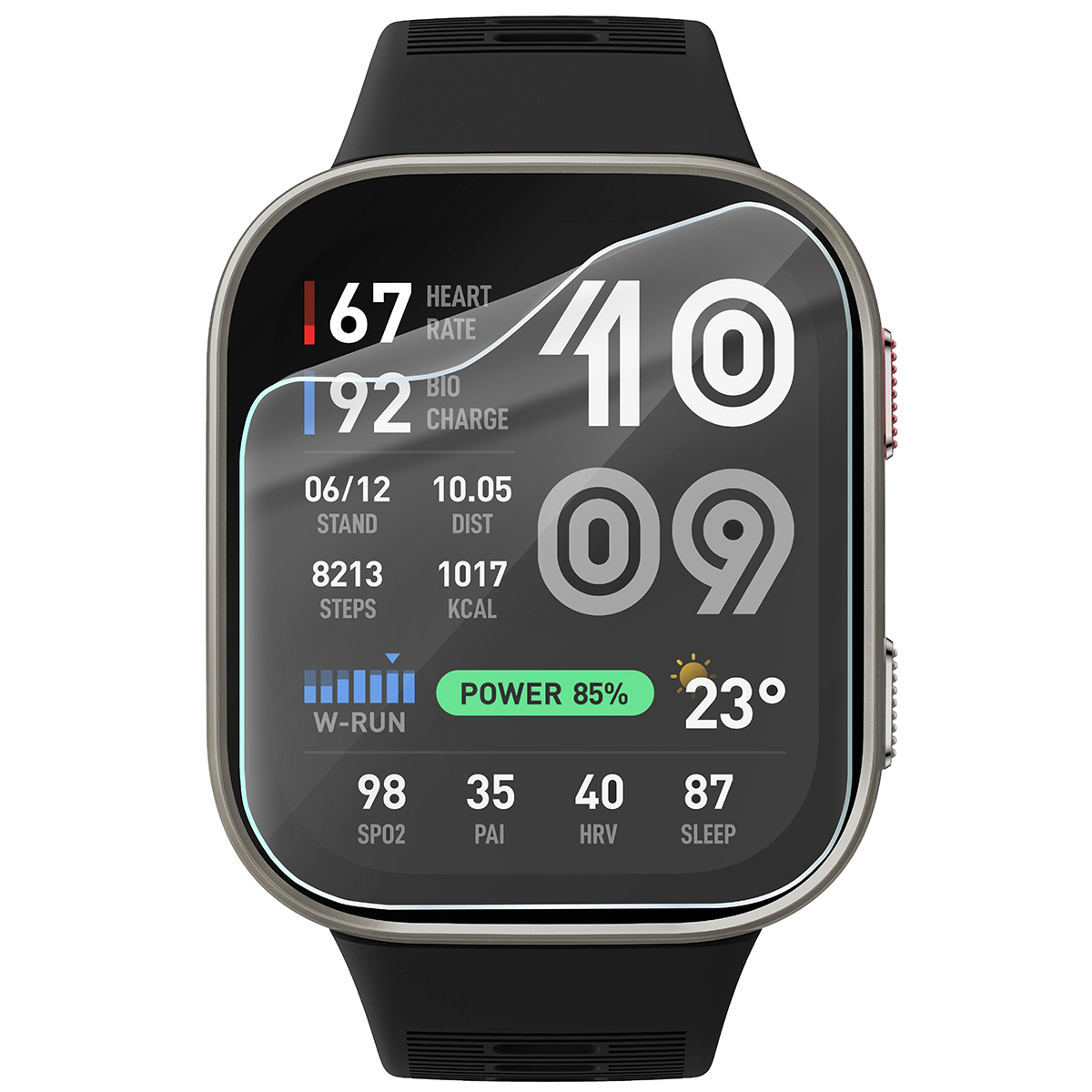 Folia hydrożelowa Bizon Watch Film HydroFlex do Amazfit Bip Max na zegarku