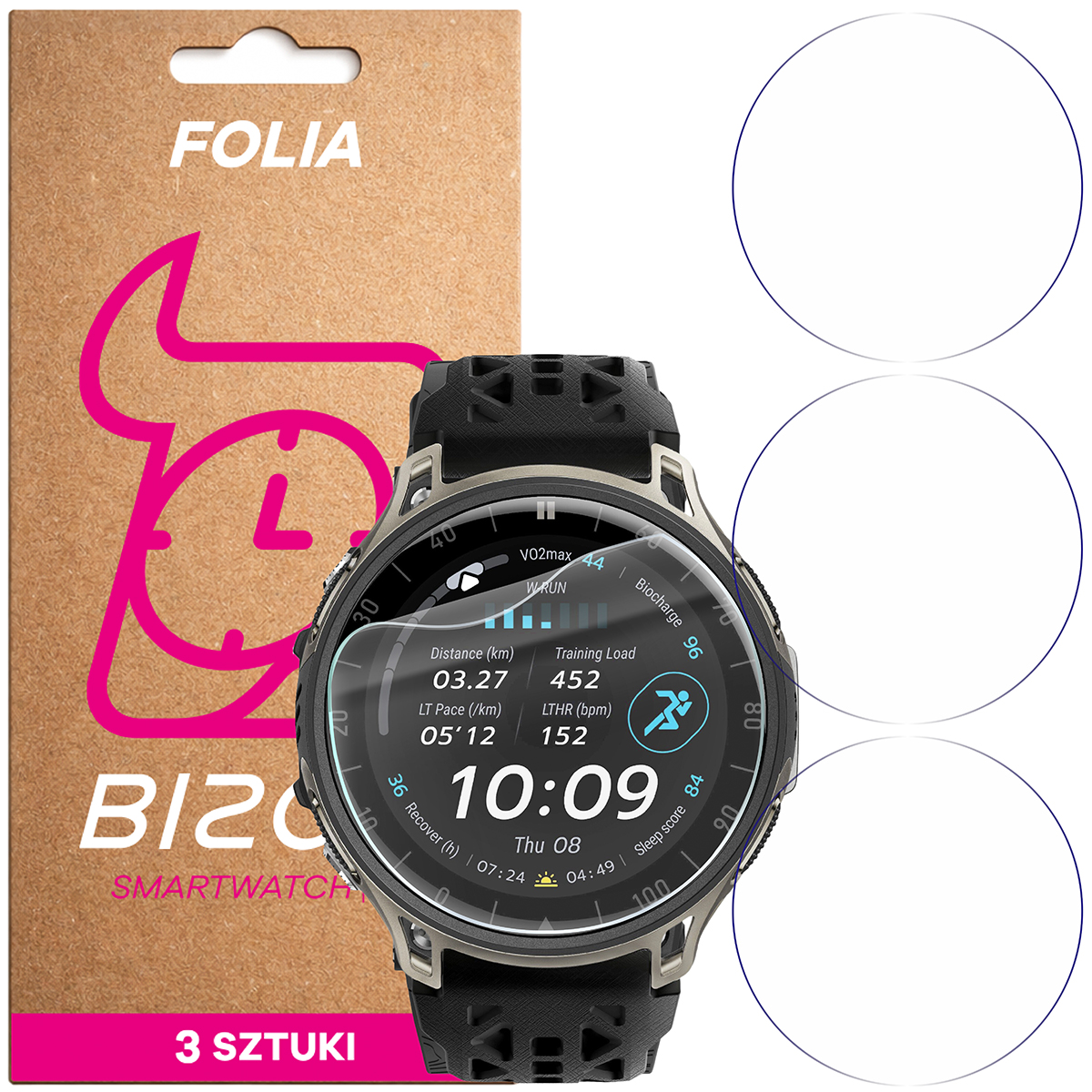 Folia hydrożelowa Bizon Watch Film HydroFlex dla Amazfit Cheetah 2 Ultra