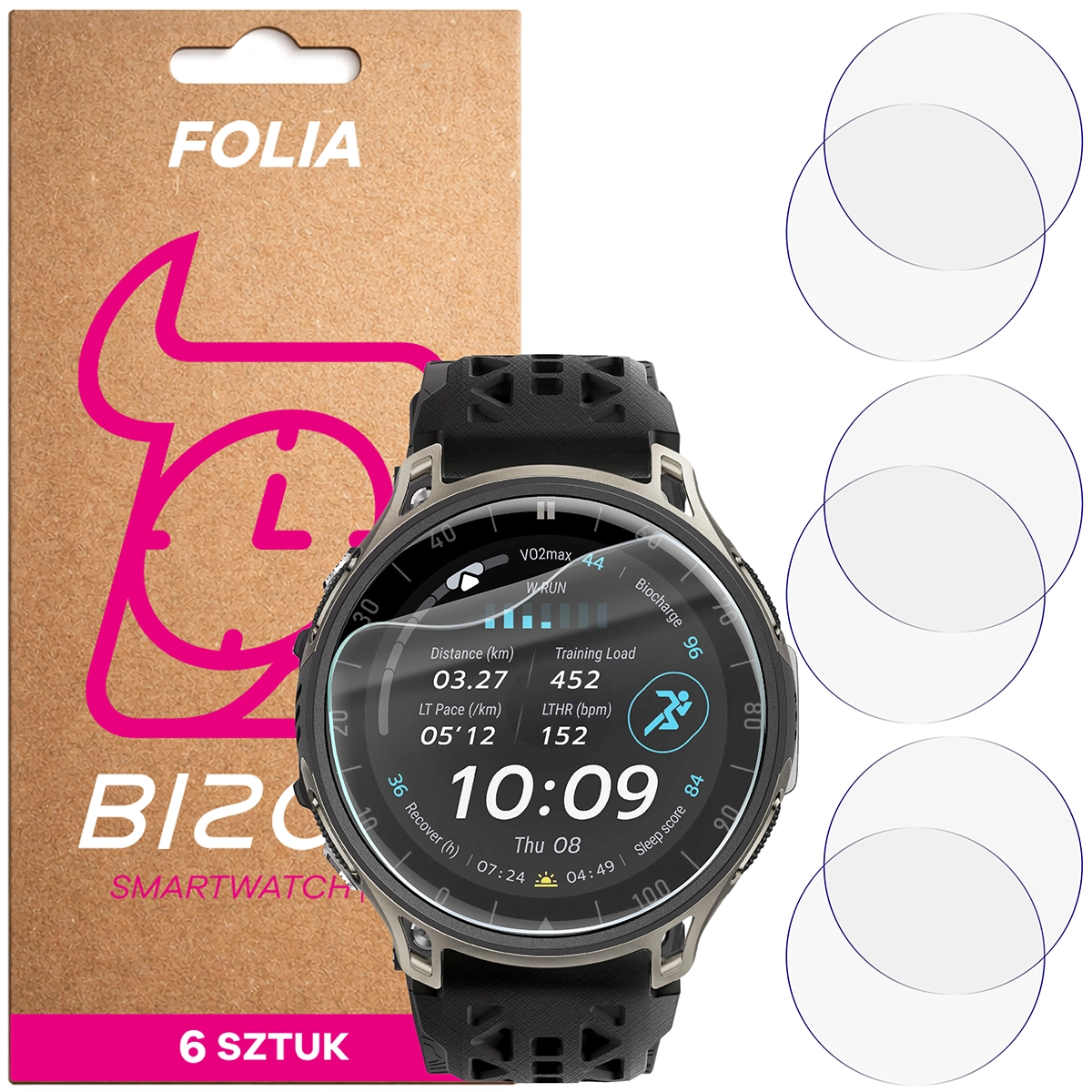 Folia hydrożelowa Bizon Watch Film HydroFlex dla Amazfit Cheetah 2 Ultra