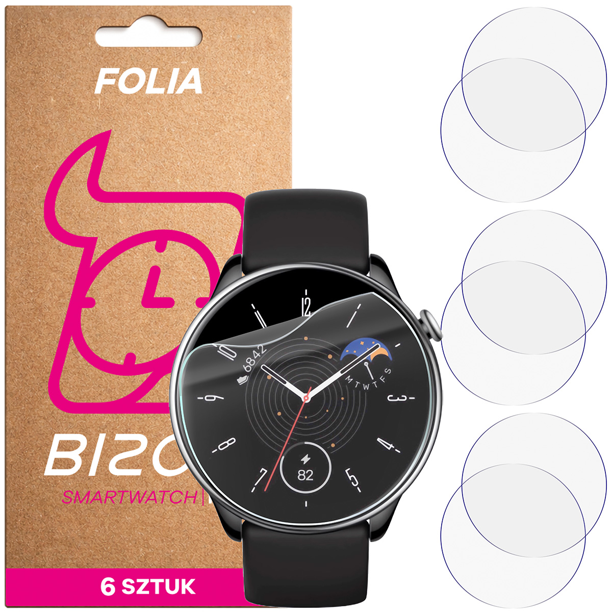 Folia hydrożelowa Bizon Watch Film HydroFlex dla Amazfit GTR Mini