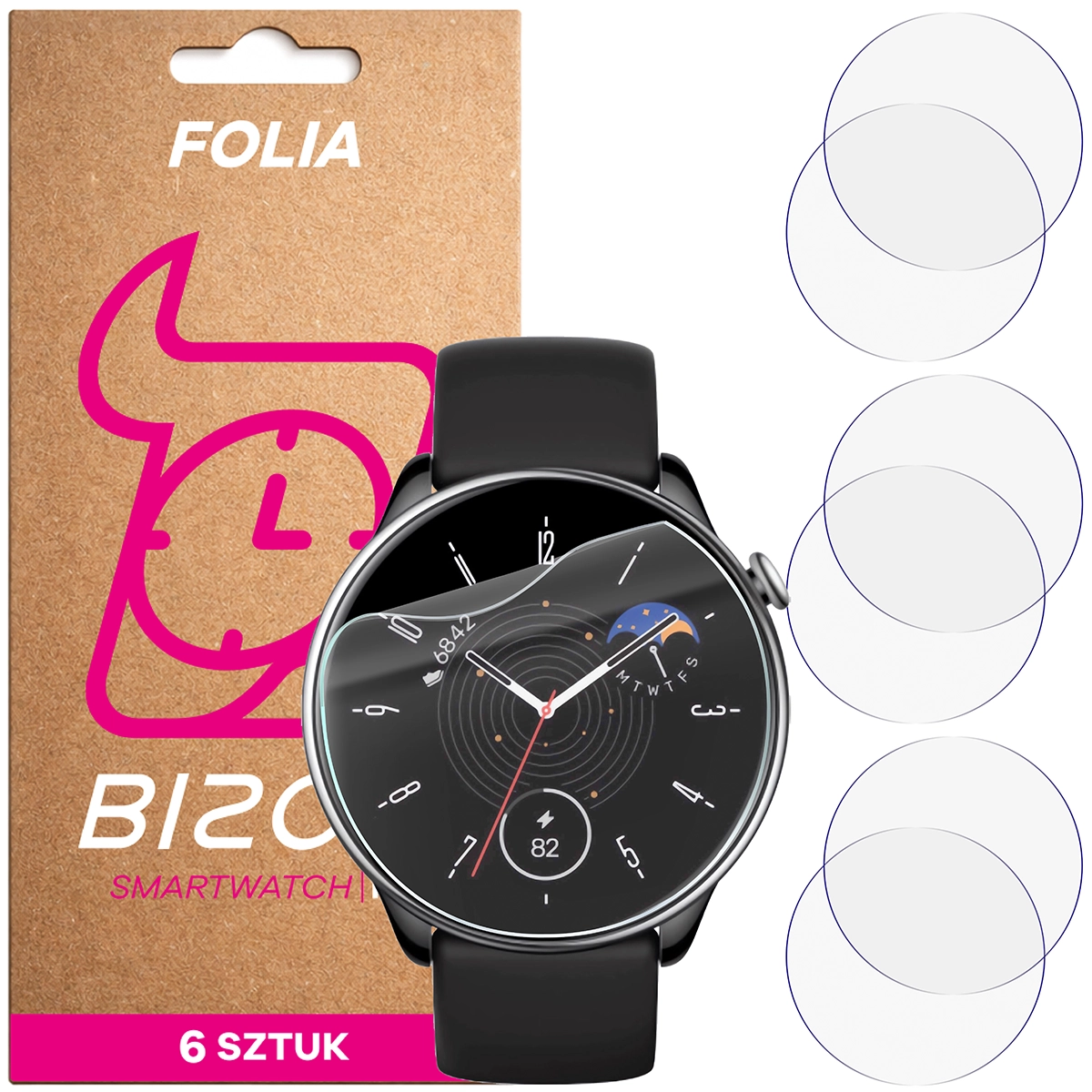 Folia hydrożelowa Bizon Watch Film HydroFlex dla Amazfit GTR Mini
