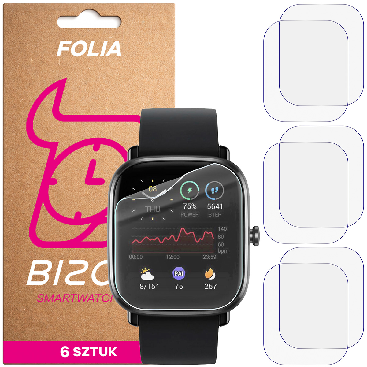 Folia hydrożelowa Bizon Watch Film HydroFlex dla Amazfit GTS 2 Mini