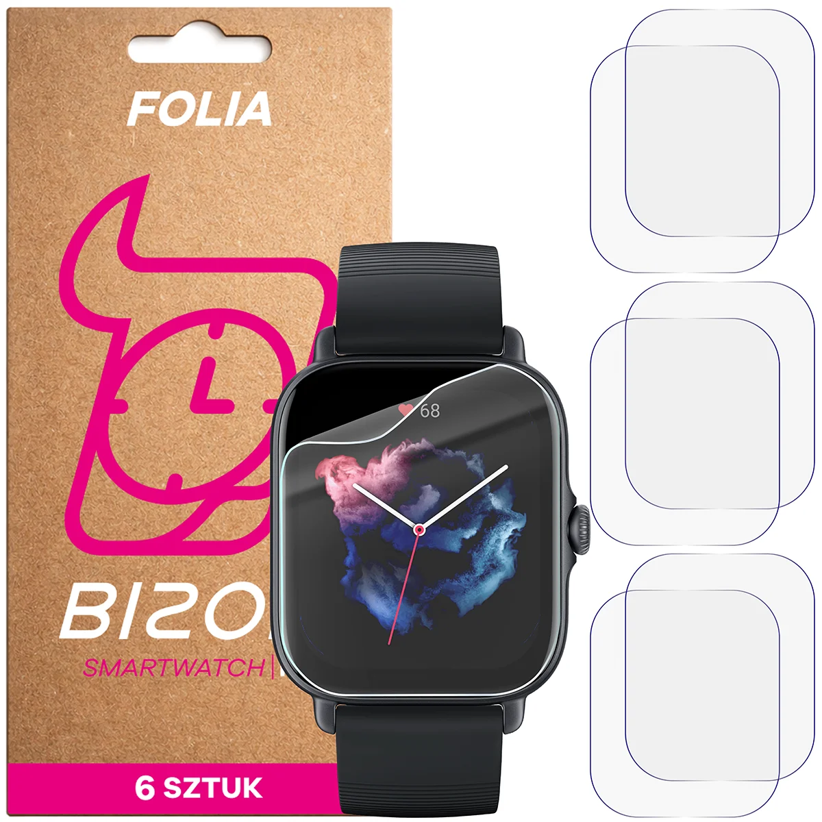 Folia hydrożelowa Bizon Watch Film HydroFlex dla Amazfit GTS 3