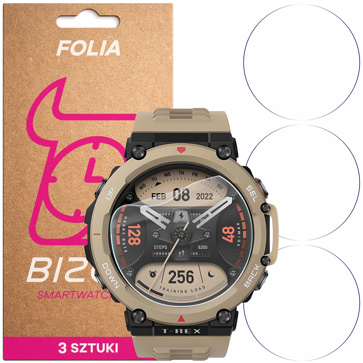 Folia hydrożelowa Bizon Watch Film HydroFlex dla Amazfit T-Rex 2