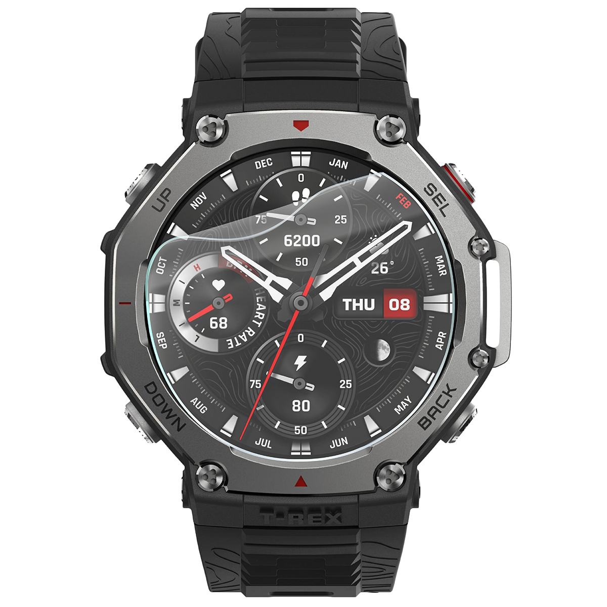 Folia hydrożelowa Bizon Watch Film HydroFlex do Amazfit T-Rex 3 na zegarku