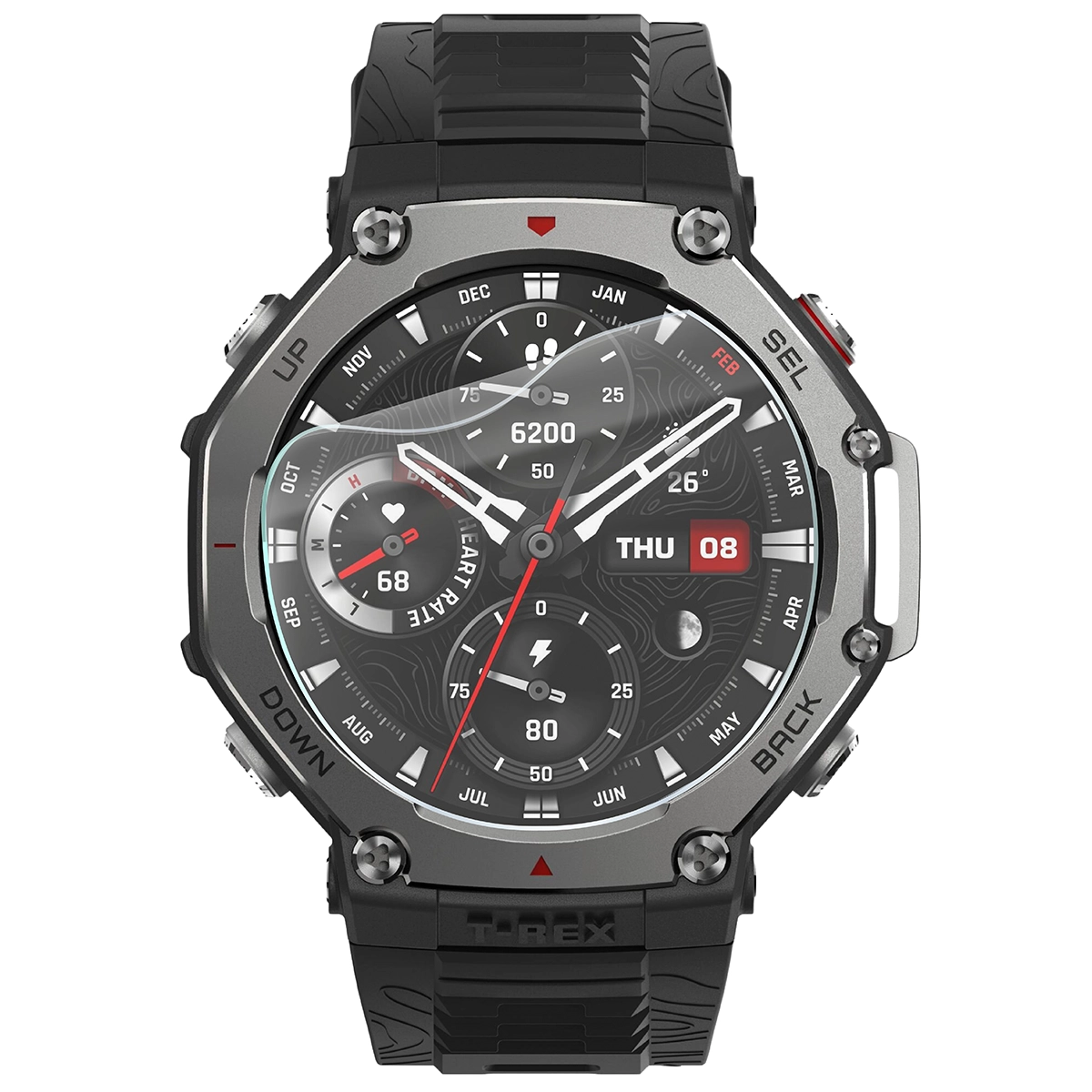 Folia hydrożelowa Bizon Watch Film HydroFlex do Amazfit T-Rex 3 na zegarku