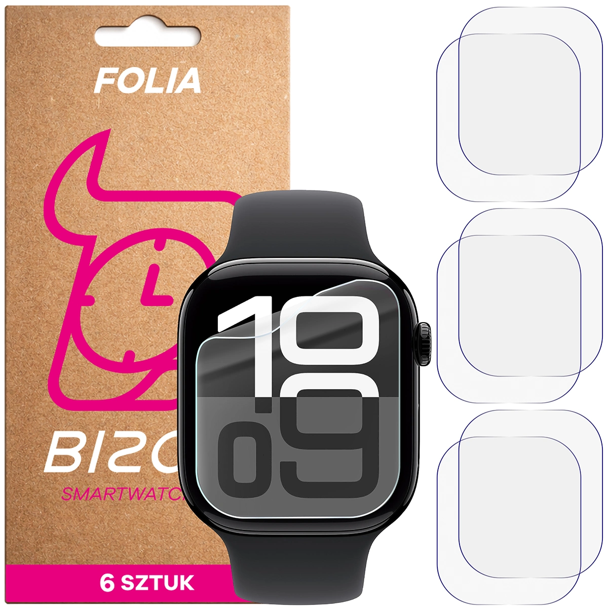 Folia hydrożelowa Bizon Watch Film HydroFlex dla Apple Watch 11 / 10 42 mm
