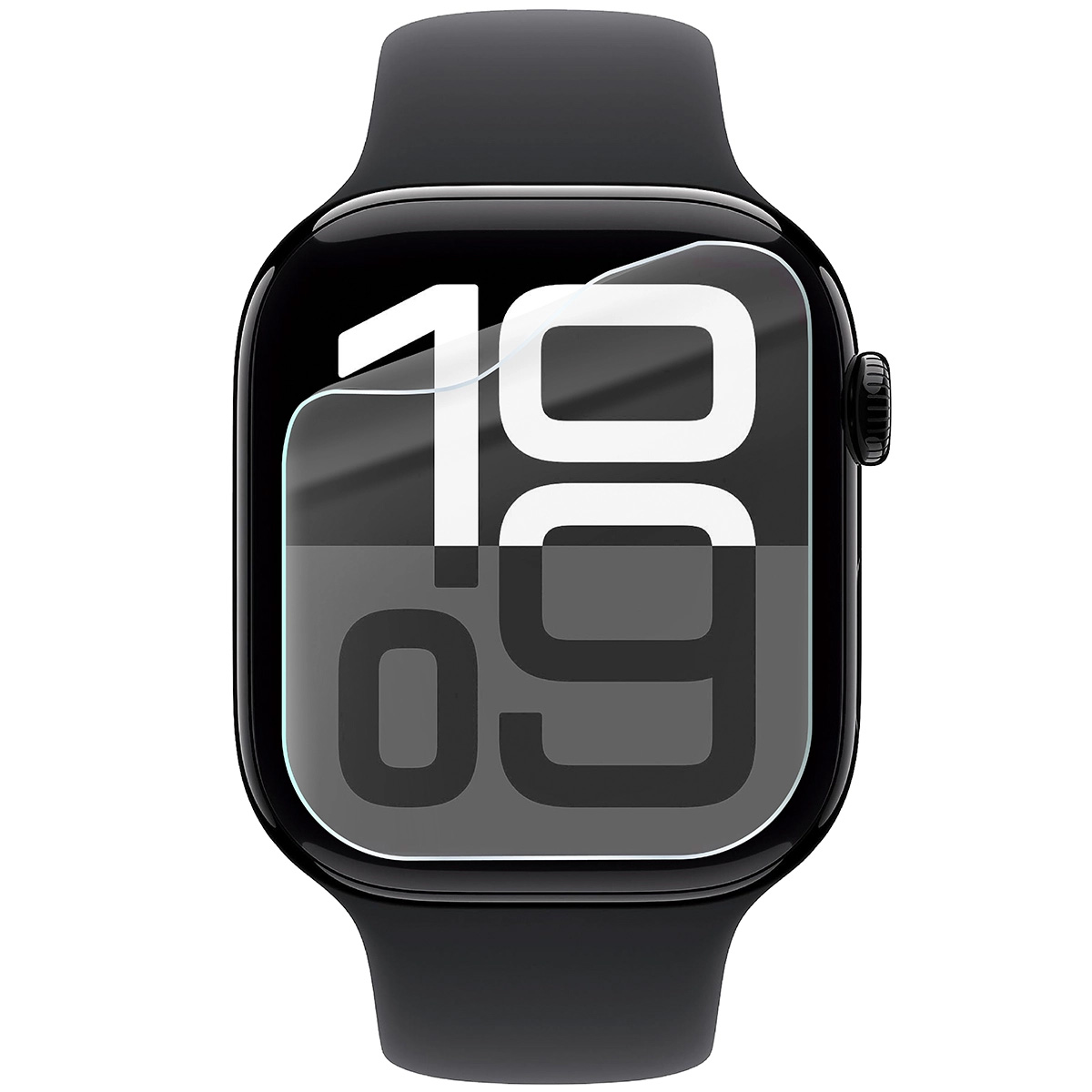 Folia hydrożelowa Bizon Watch Film HydroFlex do Apple Watch 11 / 10 46 mm na zegarku