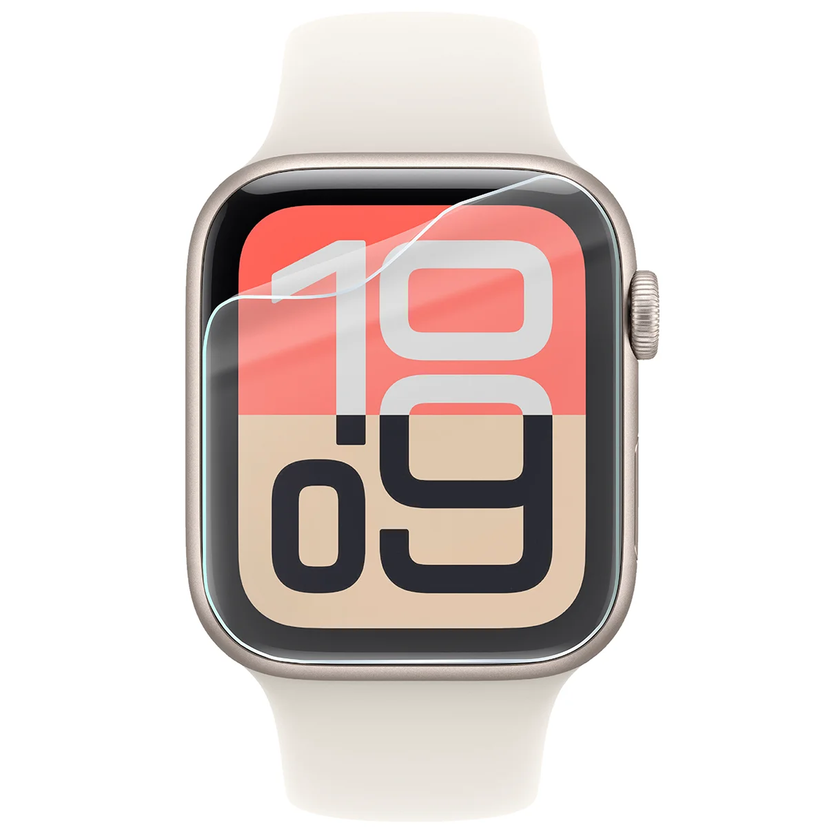 Folia hydrożelowa Bizon Watch Film HydroFlex do Apple Watch 4/5/6/7/8/9/SE/SE 2/SE3 44 / 45 mm na zegarku