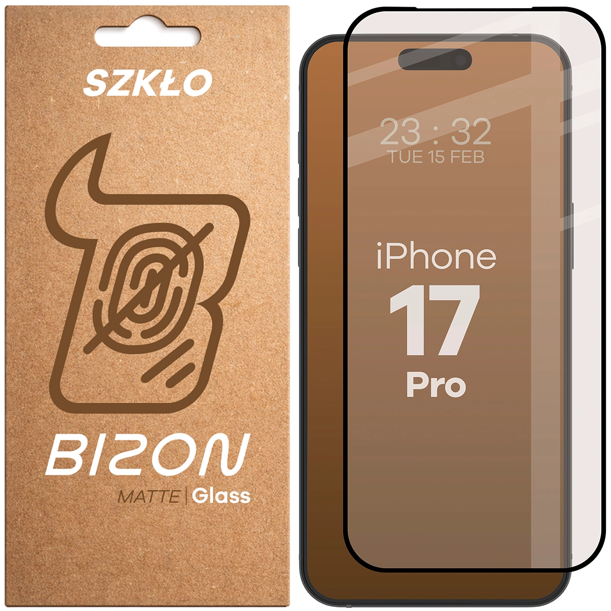 Szkło matowe na ekran Bizon Glass Matte do Apple iPhone 17 Pro, 1 sztuka