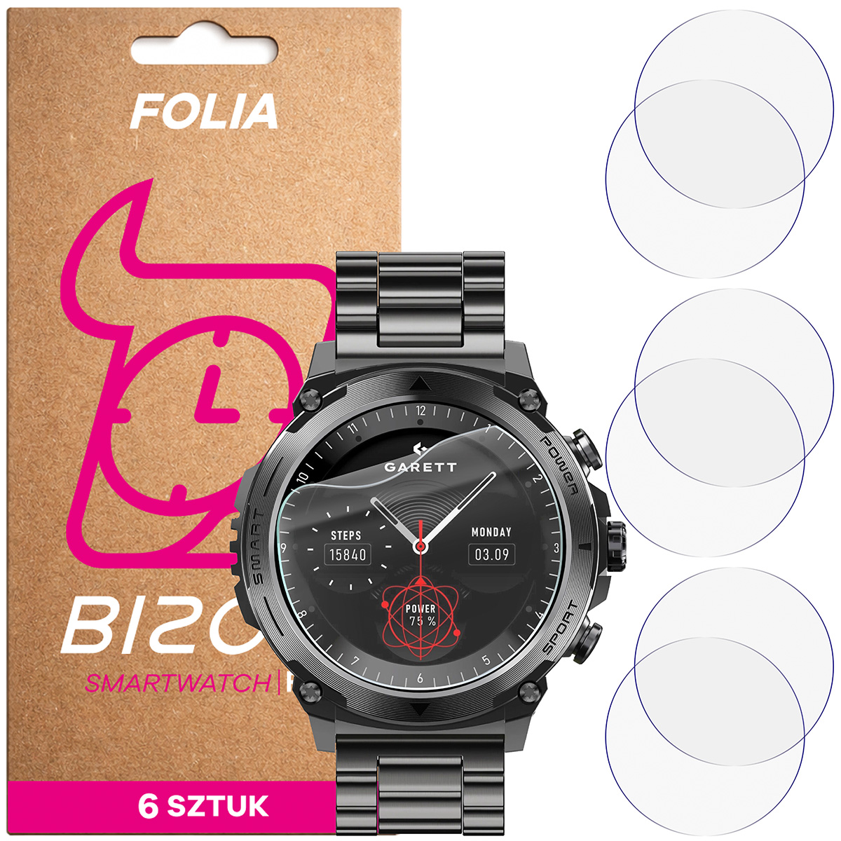 Folia hydrożelowa Bizon Watch Film HydroFlex dla Garett Atom