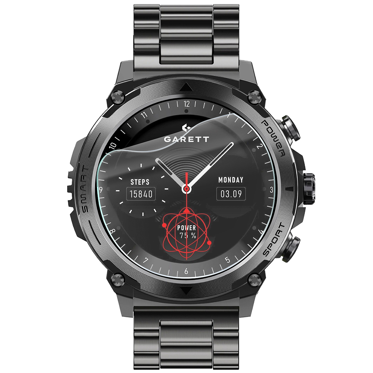 Folia hydrożelowa Bizon Watch Film HydroFlex do Garett Atom na zegarku