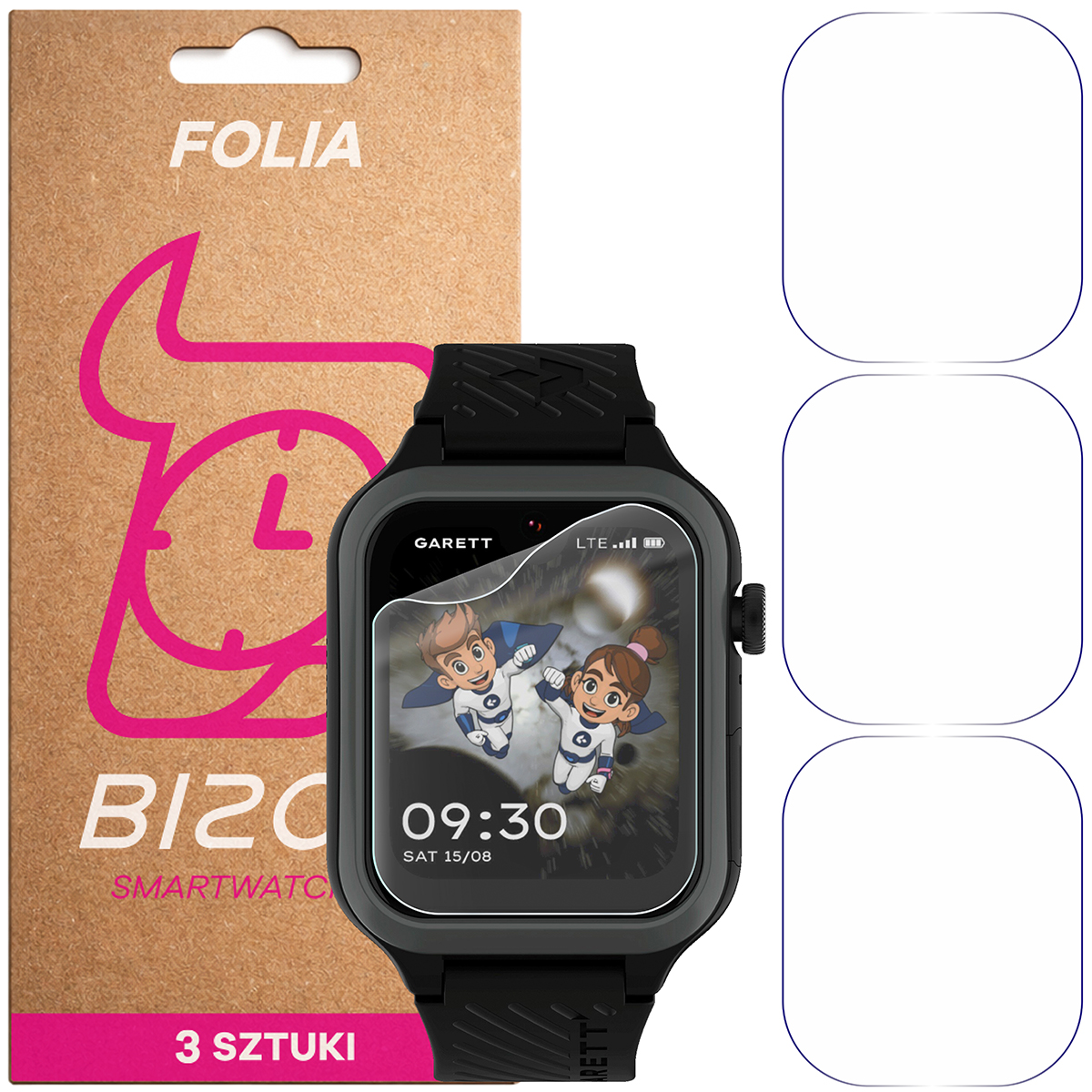Folia hydrożelowa Bizon Watch Film HydroFlex dla Garett Kids Essa 2 AI 4G