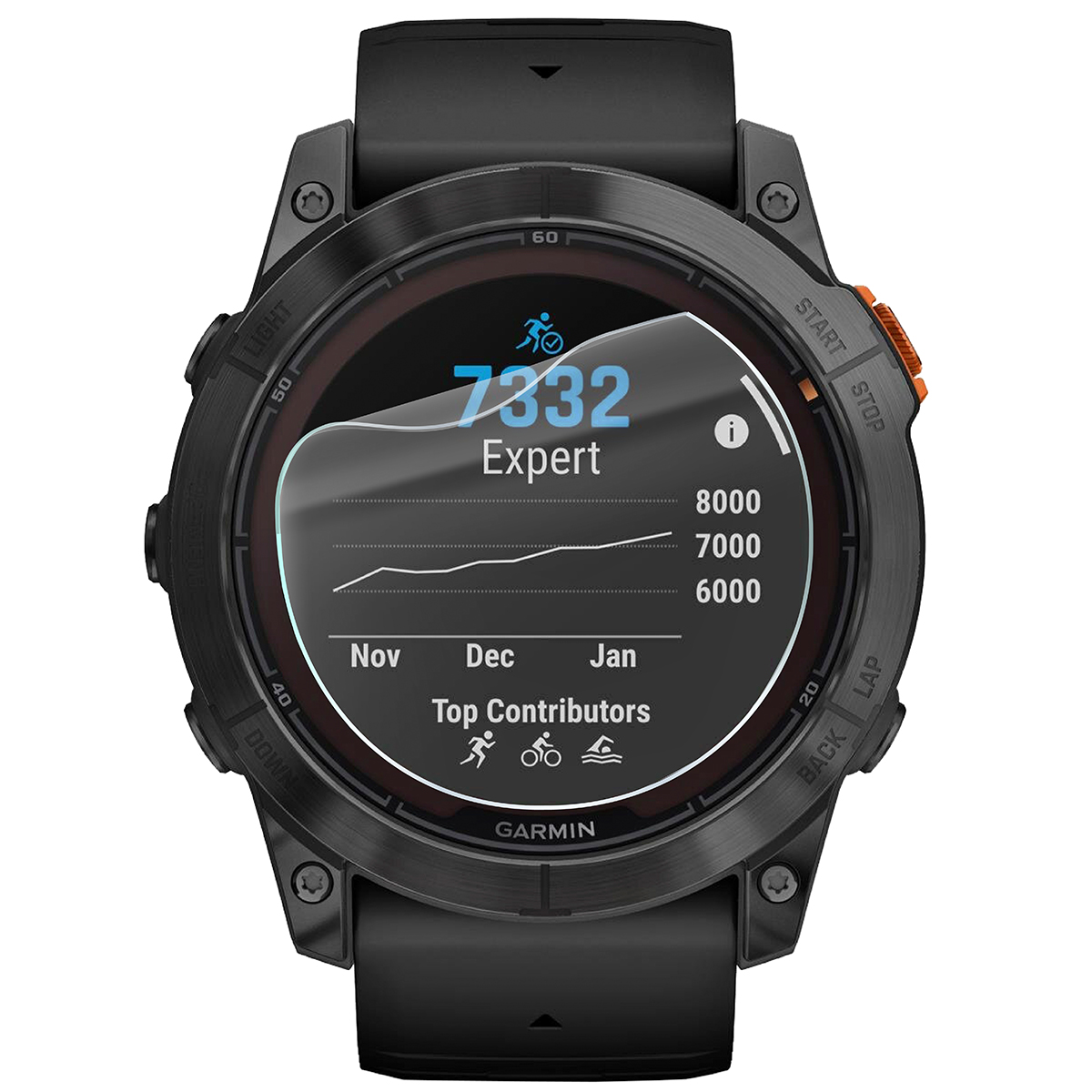 Folia hydrożelowa Bizon Watch Film HydroFlex do Garmin Fenix 7X Pro 51 mm na zegarku