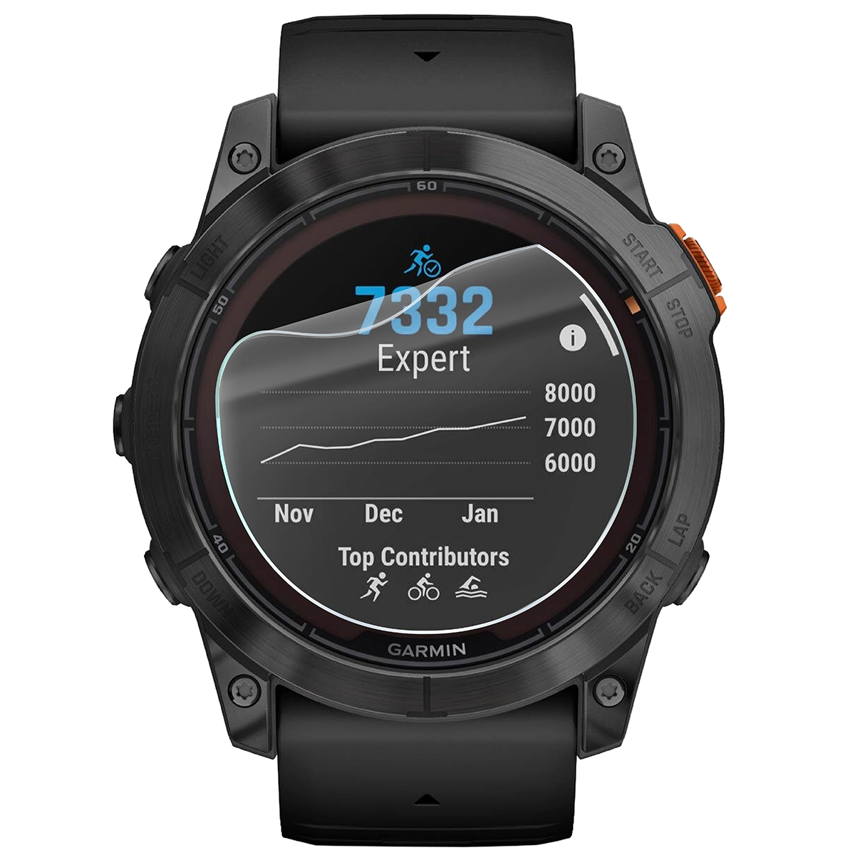 Folia hydrożelowa Bizon Watch Film HydroFlex do Garmin Fenix 7X Pro 51 mm na zegarku