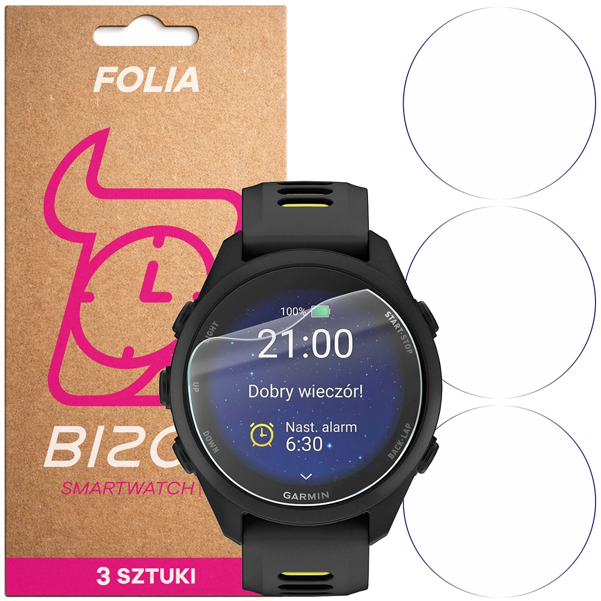 Folia hydrożelowa Bizon Watch Film HydroFlex dla Garmin Forerunner 170