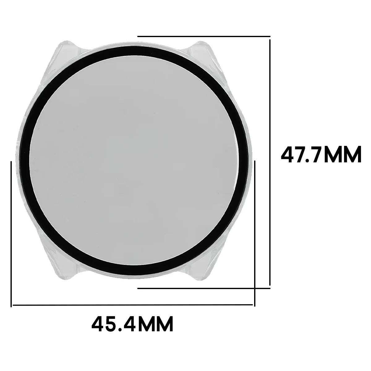 Wymiary etui Bizon Case Watch Adamo do Garmin Forerunner 70 / 170 / 170 Music