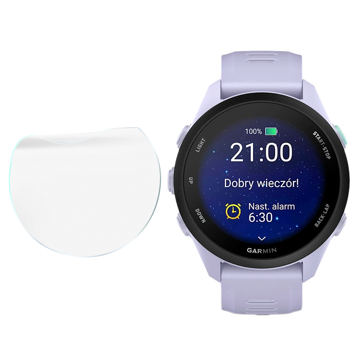 Bizon Watch Film Hydrogel Duo w zestawieniu z Garmin Forerunner 70 / 170 / 170 Music