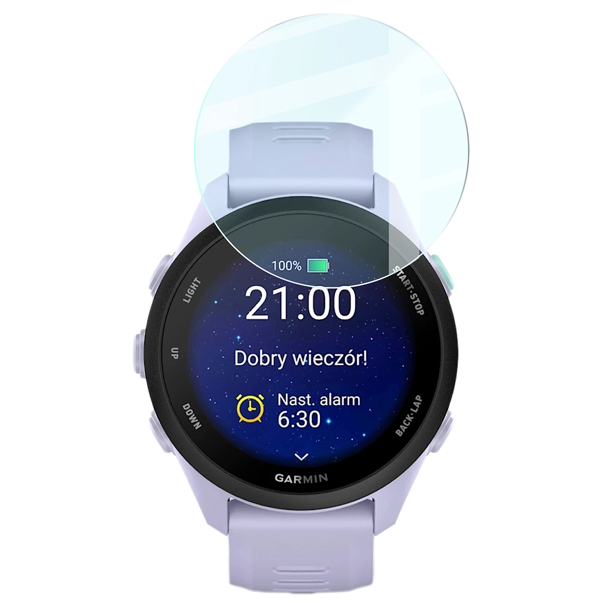 Przejrzystość szkła hartowanego Bizon Watch Glass Clear do Garmin Forerunner 70 / 170 / 170 Music