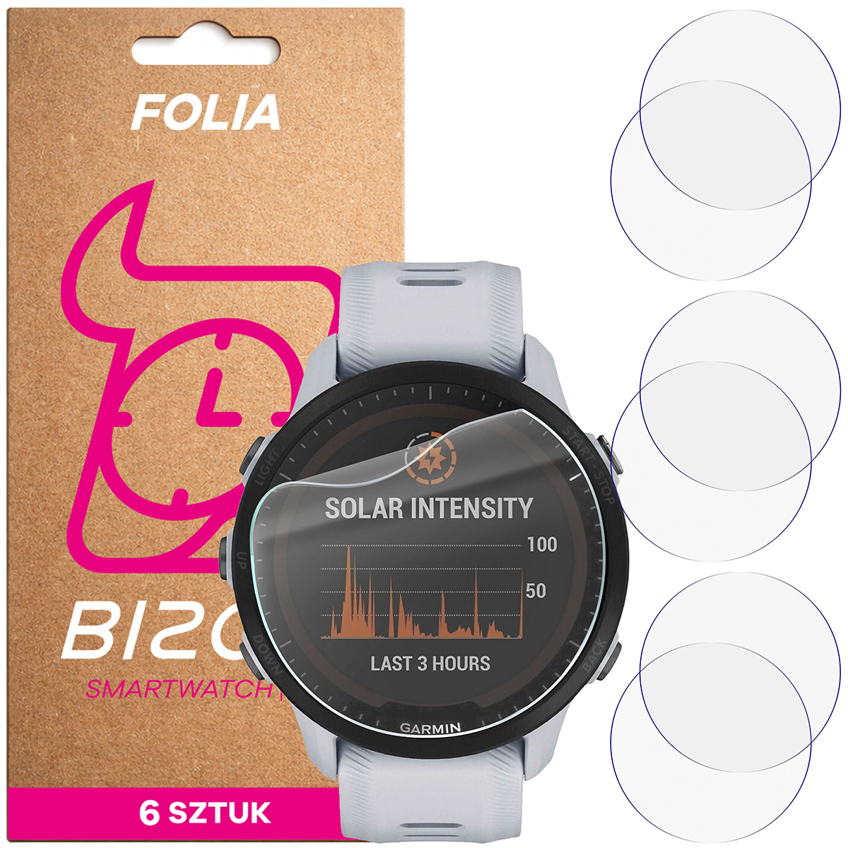 Folia hydrożelowa Bizon Watch Film HydroFlex dla Garmin Forerunner 955