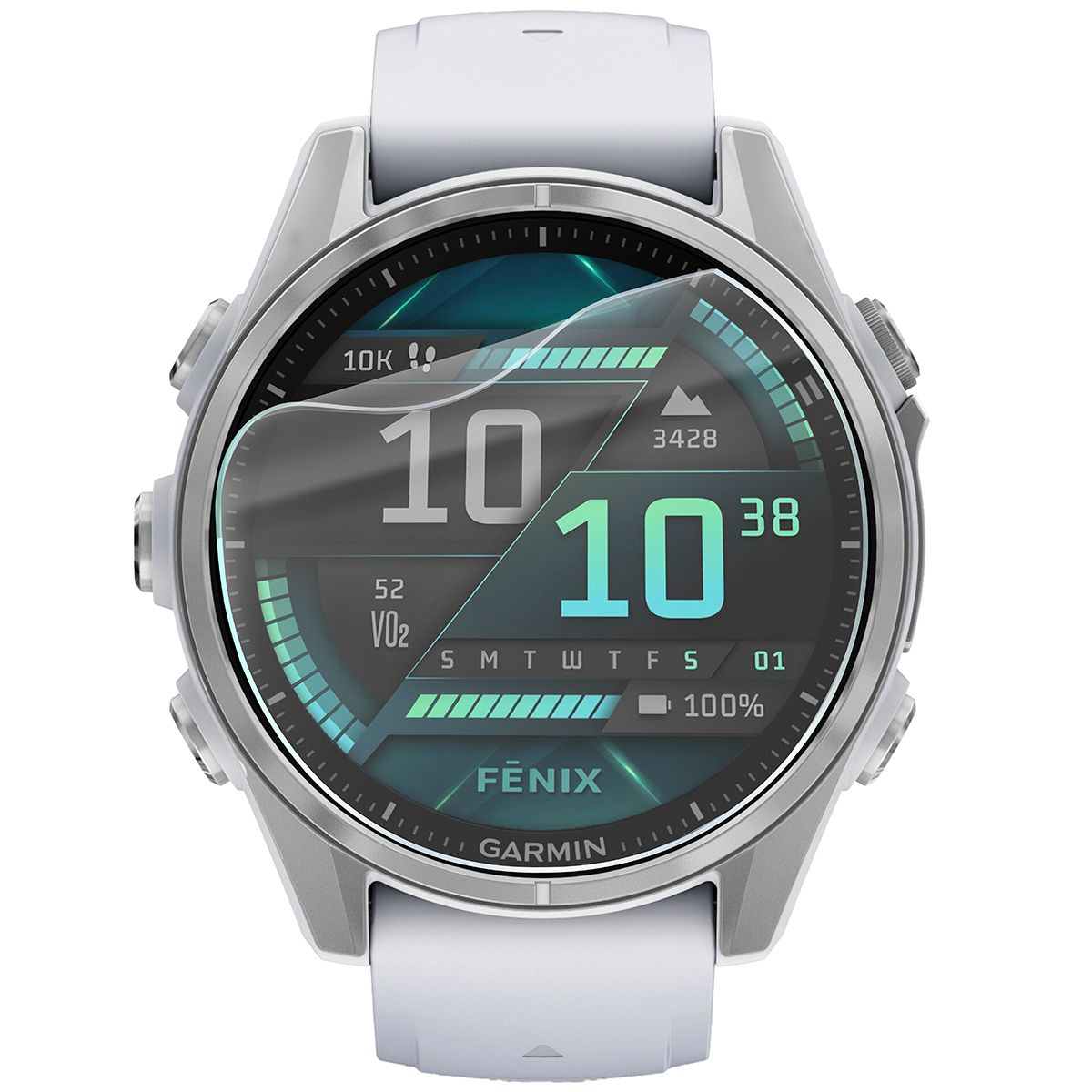 Folia hydrożelowa Bizon Watch Film HydroFlex do Garmin Fenix 8 AMOLED 43 mm na zegarku