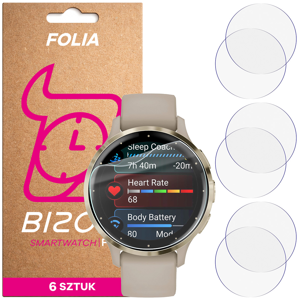 Folia hydrożelowa Bizon Watch Film HydroFlex dla Garmin Venu 3S
