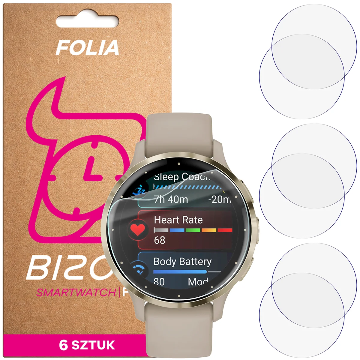 Folia hydrożelowa Bizon Watch Film HydroFlex dla Garmin Venu 3S