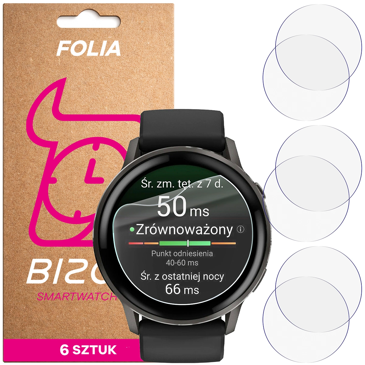 Folia hydrożelowa Bizon Watch Film HydroFlex dla Garmin Venu 4 45 mm