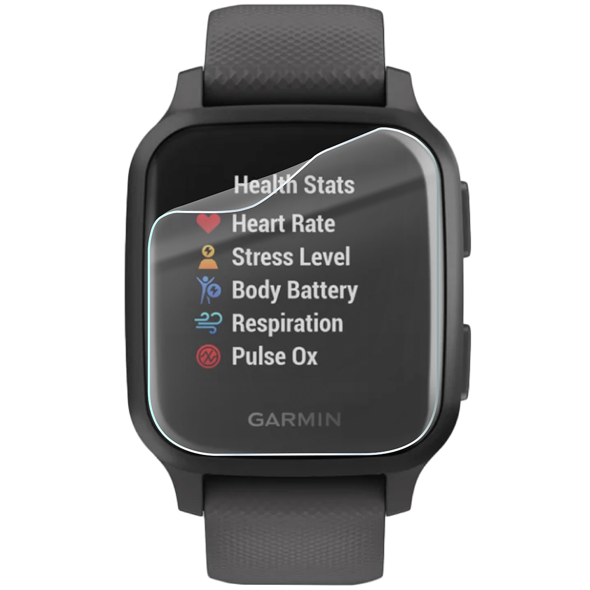 Folia hydrożelowa Bizon Watch Film HydroFlex do Garmin Venu Sq na zegarku