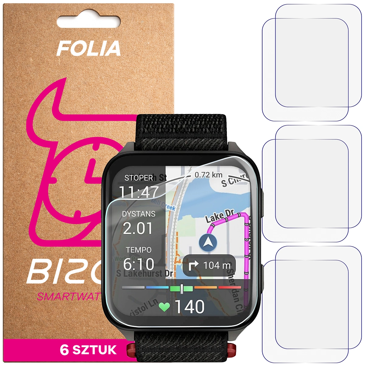 Folia hydrożelowa Bizon Watch Film HydroFlex dla Garmin Venu X1