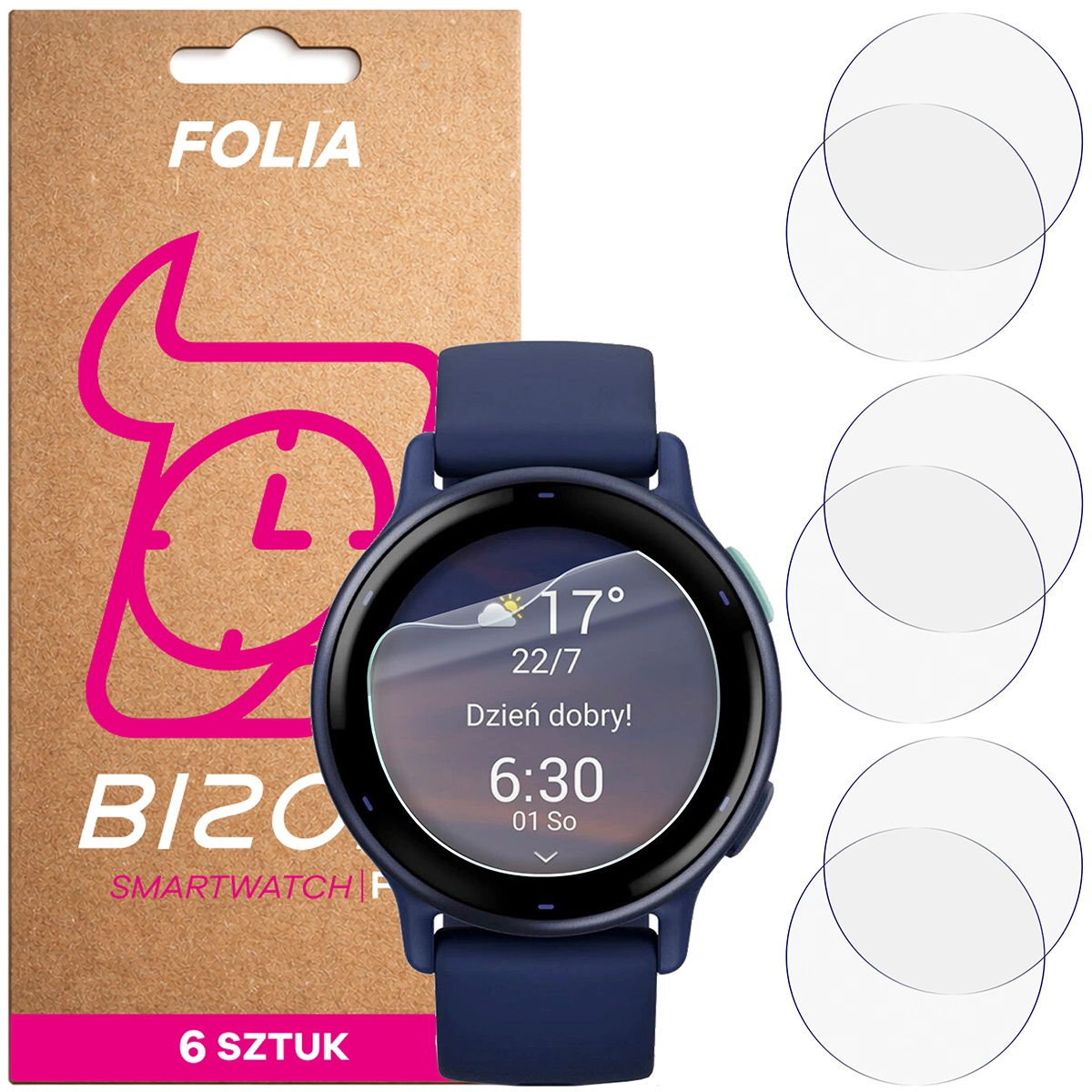 Folia hydrożelowa Bizon Watch Film HydroFlex dla Garmin Vivoactive 5