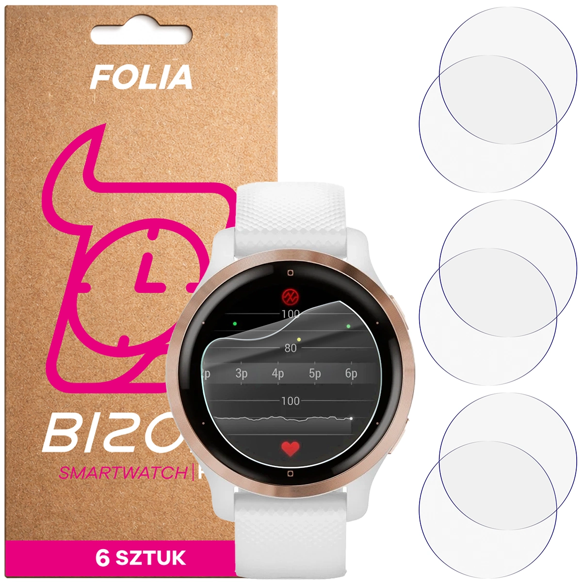 Folia hydrożelowa Bizon Watch Film HydroFlex dla Garmin Venu 2S