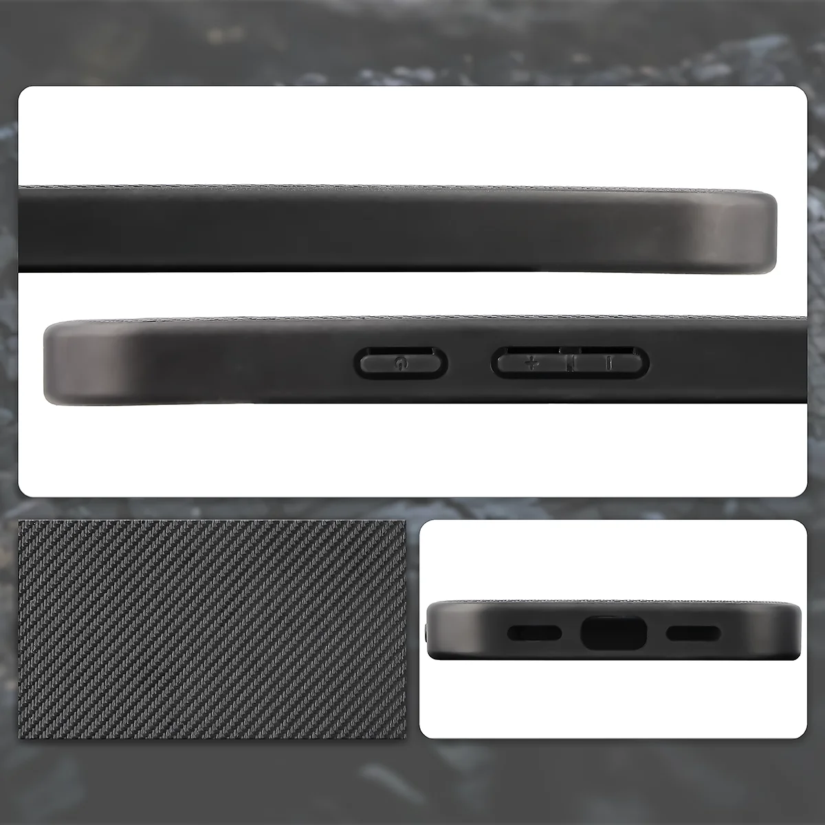 Wycięcia, zintegrowane osłony i struktura etui Bizon Case CarbO do Google Pixel 10a