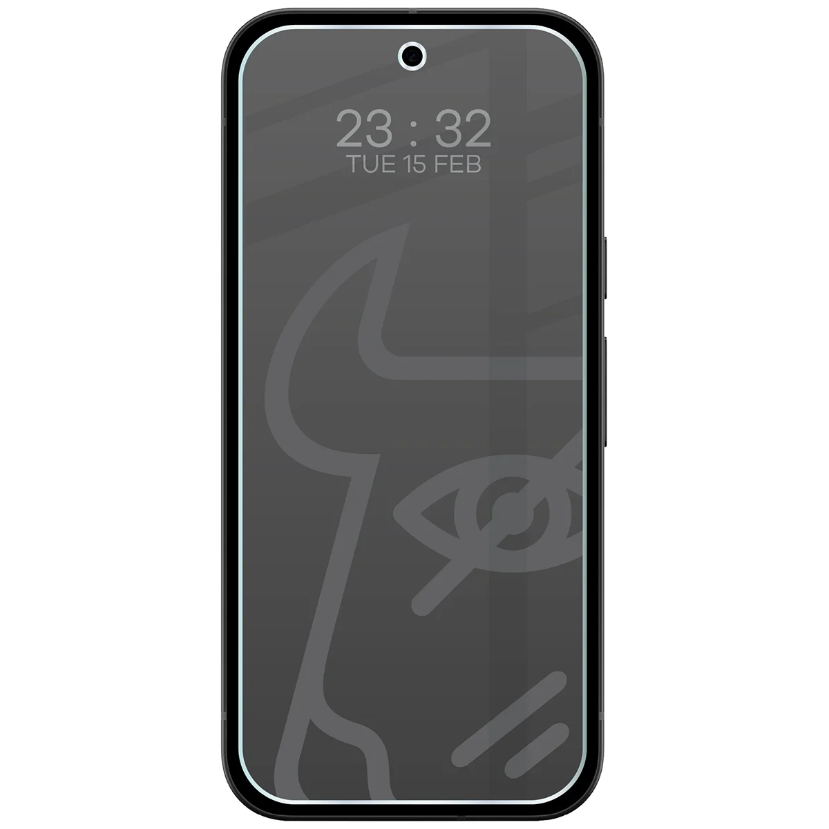 Wizualizacja szkła Hybrid Shadow nałożonego na telefon Google Pixel 10a