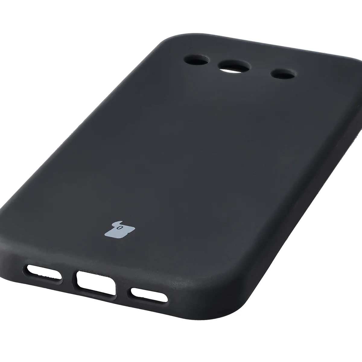 Zbliżenie na precyzyjne wycięcia i możliwość ładowania indukcyjnego w etui Bizon Soft Case do Google Pixel 10a