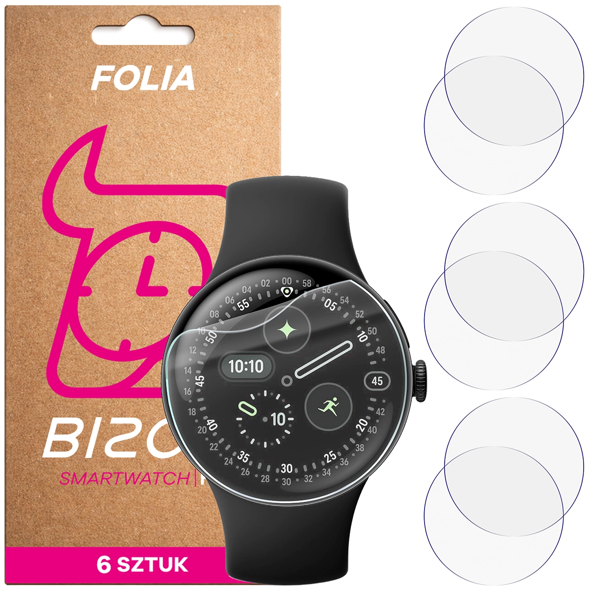 Folia hydrożelowa Bizon Watch Film HydroFlex dla Google Pixel Watch 4 41 mm