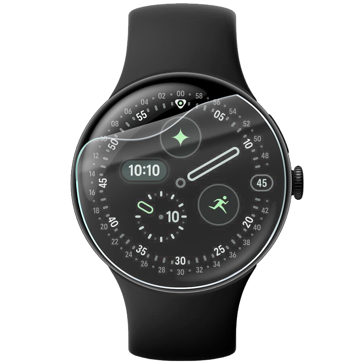 Folia hydrożelowa Bizon Watch Film HydroFlex do Google Pixel Watch 4 45 mm na zegarku