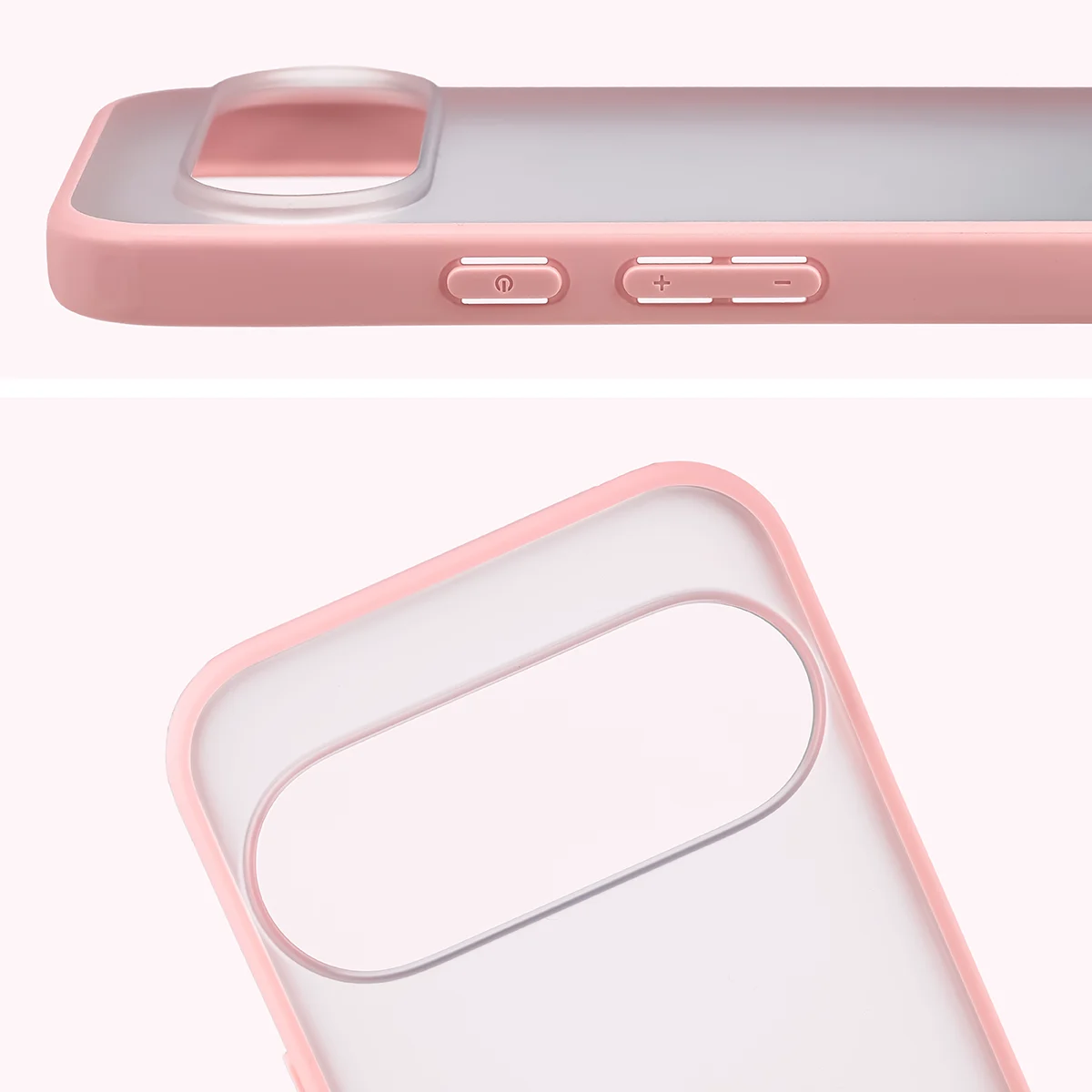 Pełne wycięcie i podwyższone krawędzie aparatu w etui Bizon Case Angelo do Google Pixel 11 Pro XL / 10 Pro XL
