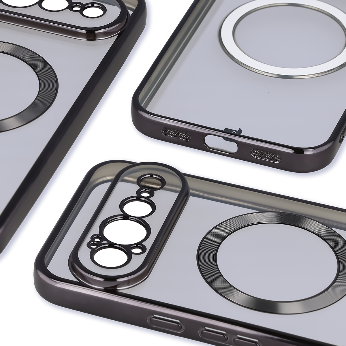 Metaliczna ramka, podniesione krawędzie i zintegrowane osłony w etui Bizon Case EduardO do Google Pixel 11 Pro XL