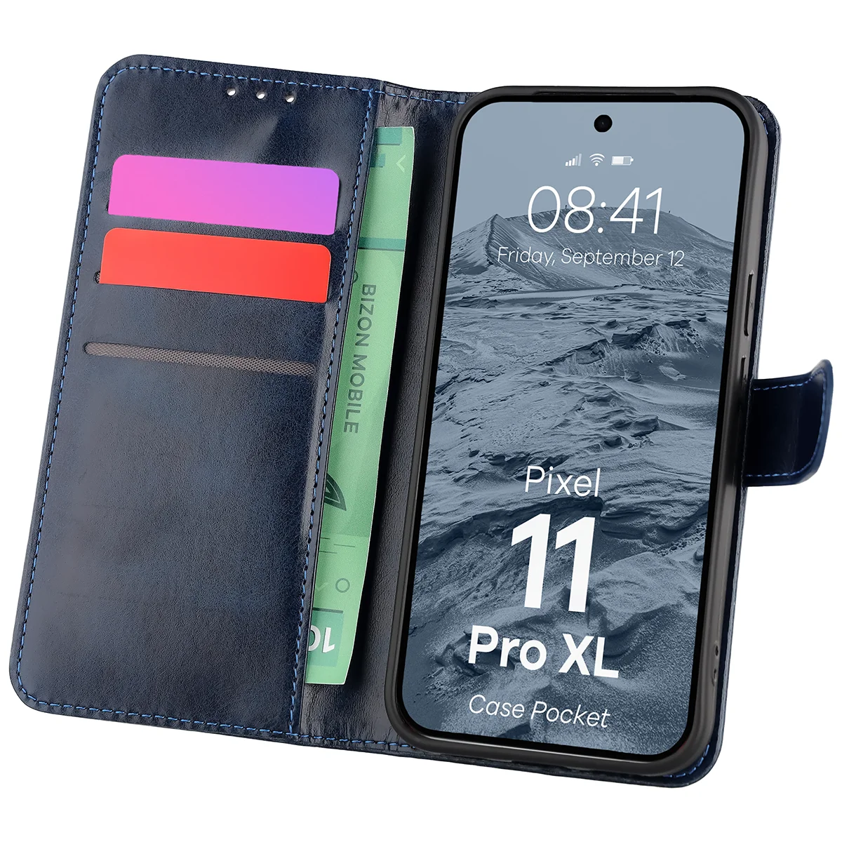 Etui z klapką z miejscem na karty Bizon Case Pocket do Google Pixel 11 Pro XL