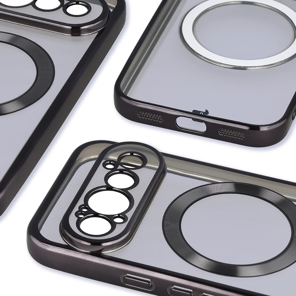 Metaliczna ramka, podniesione krawędzie i zintegrowane osłony w etui Bizon Case EduardO do Google Pixel 11 Pro