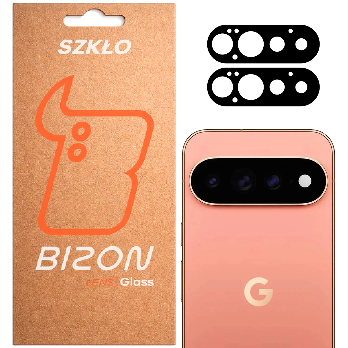 Pudełko i 2 sztuki szkła na aparat Bizon Glass Lens do Google Pixel 11 Pro