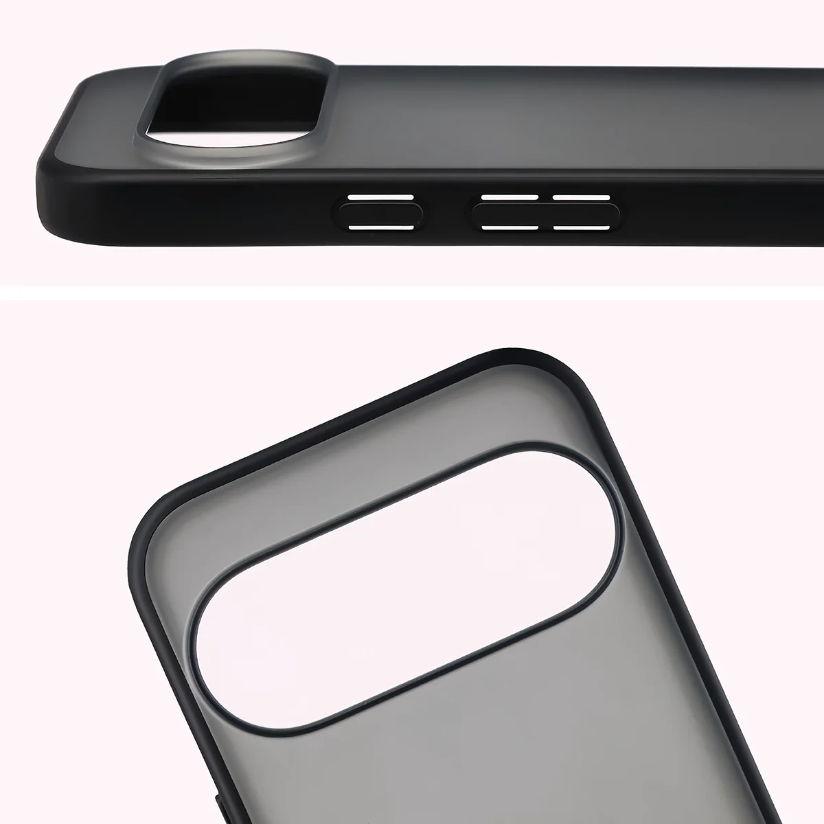 Pełne wycięcie i podwyższone krawędzie aparatu w etui Bizon Case Angelo do Google Pixel 11 / 11Pro / 10 / 10 Pro