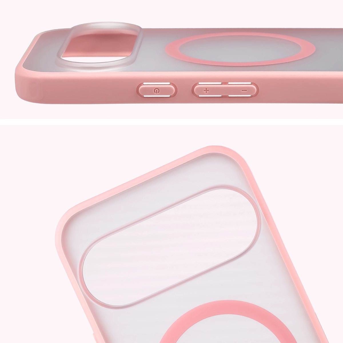 Pełne wycięcie i podwyższone krawędzie aparatu w etui Bizon Case MatteO do Google Pixel 11 / 11Pro / 10 / 10 Pro