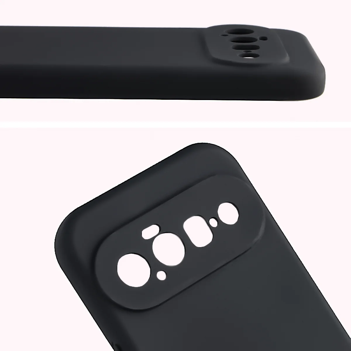 Zbliżenie na wycięcia na obiektywy w etui Bizon Soft Case do Google Pixel 11