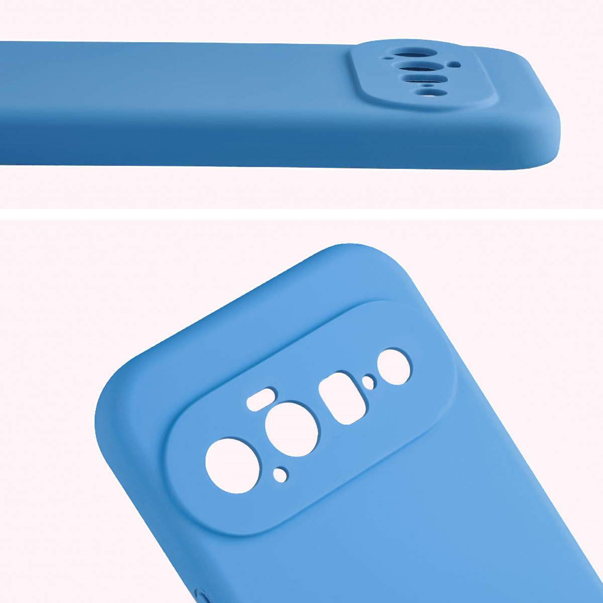 Zbliżenie na wycięcia na obiektywy w etui Bizon Soft Case do Google Pixel 11